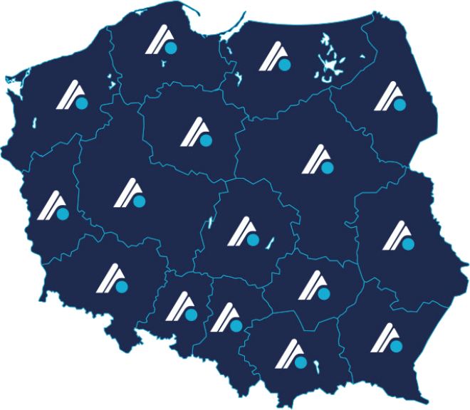 Mapa Polski - obsługa w całym kraju